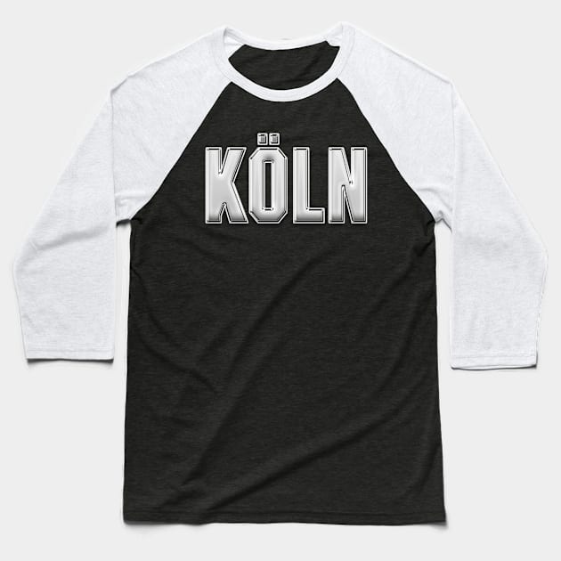 Köln Stadt Retro Kölner Schriftzug Ruhrgebiet Baseball T-Shirt by Foxxy Merch